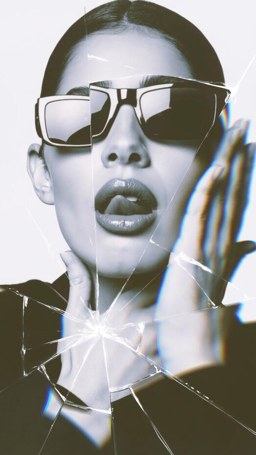 Avant-Garde Fashion Portrait in Monochrome – Editorial Style- Baseerat Al-Rumayyan